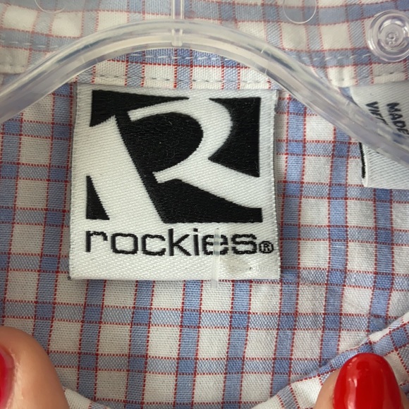 VINTAGE ROCKIES western button up top SMALL - Picture 5 of 6